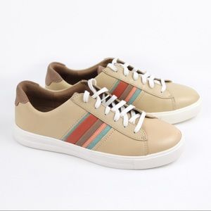 Clarks Unstructured Maui Band Tan Leather Sneakers